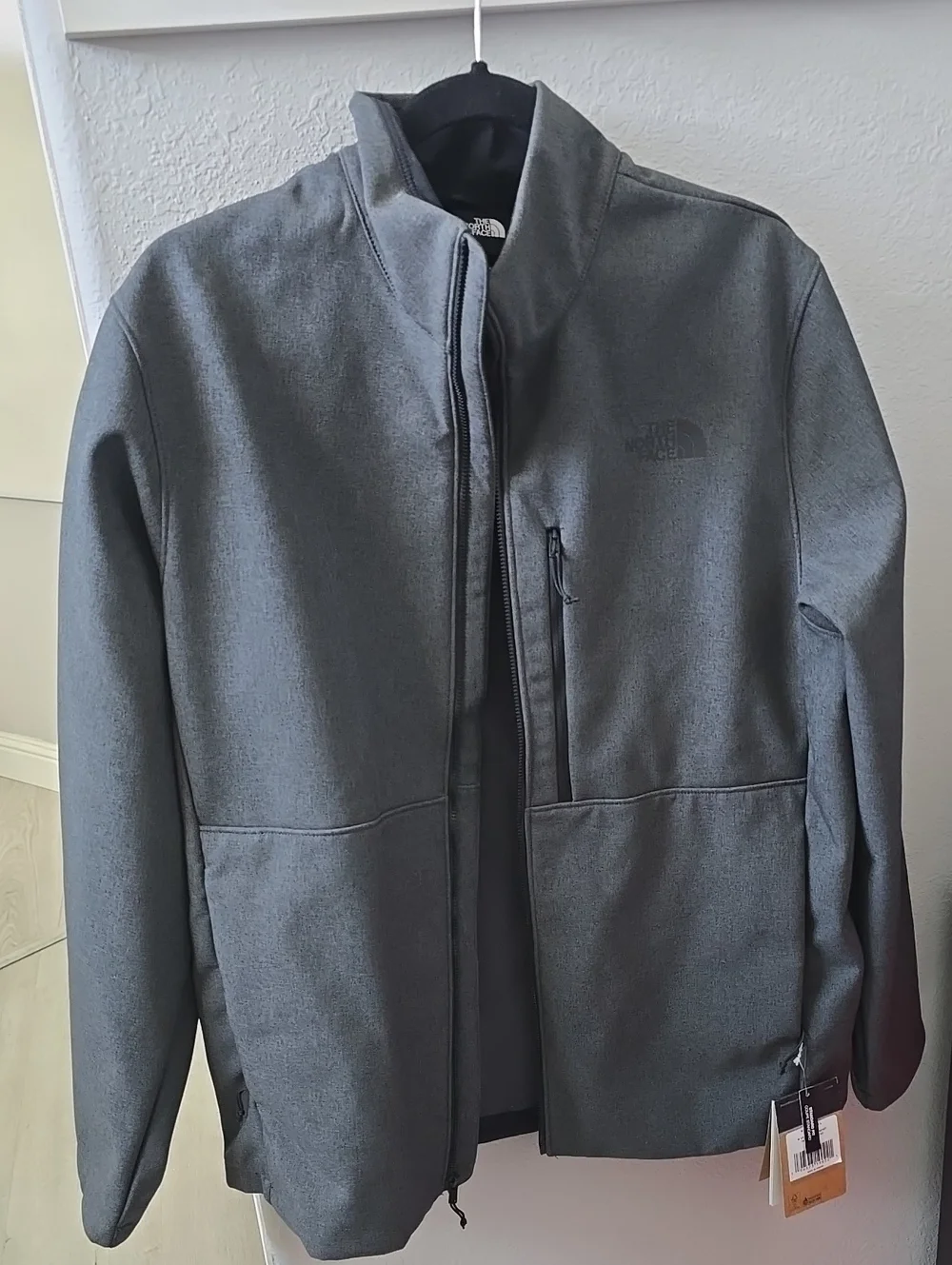 The North Face Men's Apex Bionic 3 Charcoal Gray Windbreaker Jacket northface